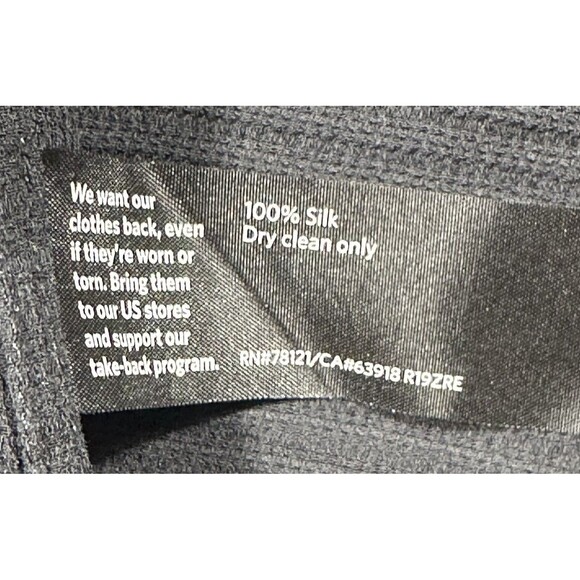 Eileen Fisher Silk Tunic Women’s XL Black Slit Asymmetric Loose Fit Blouse - Picture 5 of 10